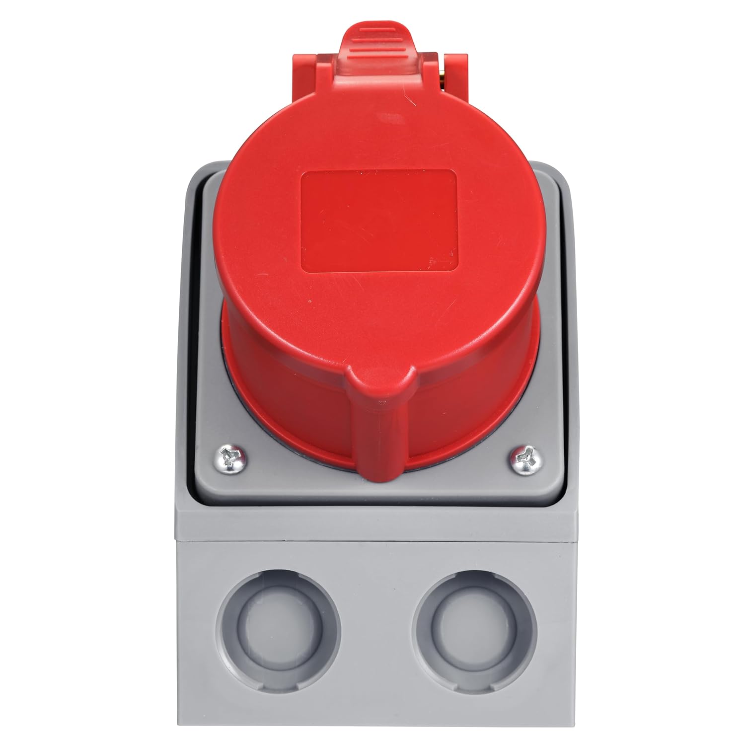 McPower CEE-Kombi-Wanddose | 1x Schutzkontakt Steckdose 1x CEE 16A | IP44, robustes Gehäuse mit Klappdeckel für Werkstätten Baustellen, Industrie