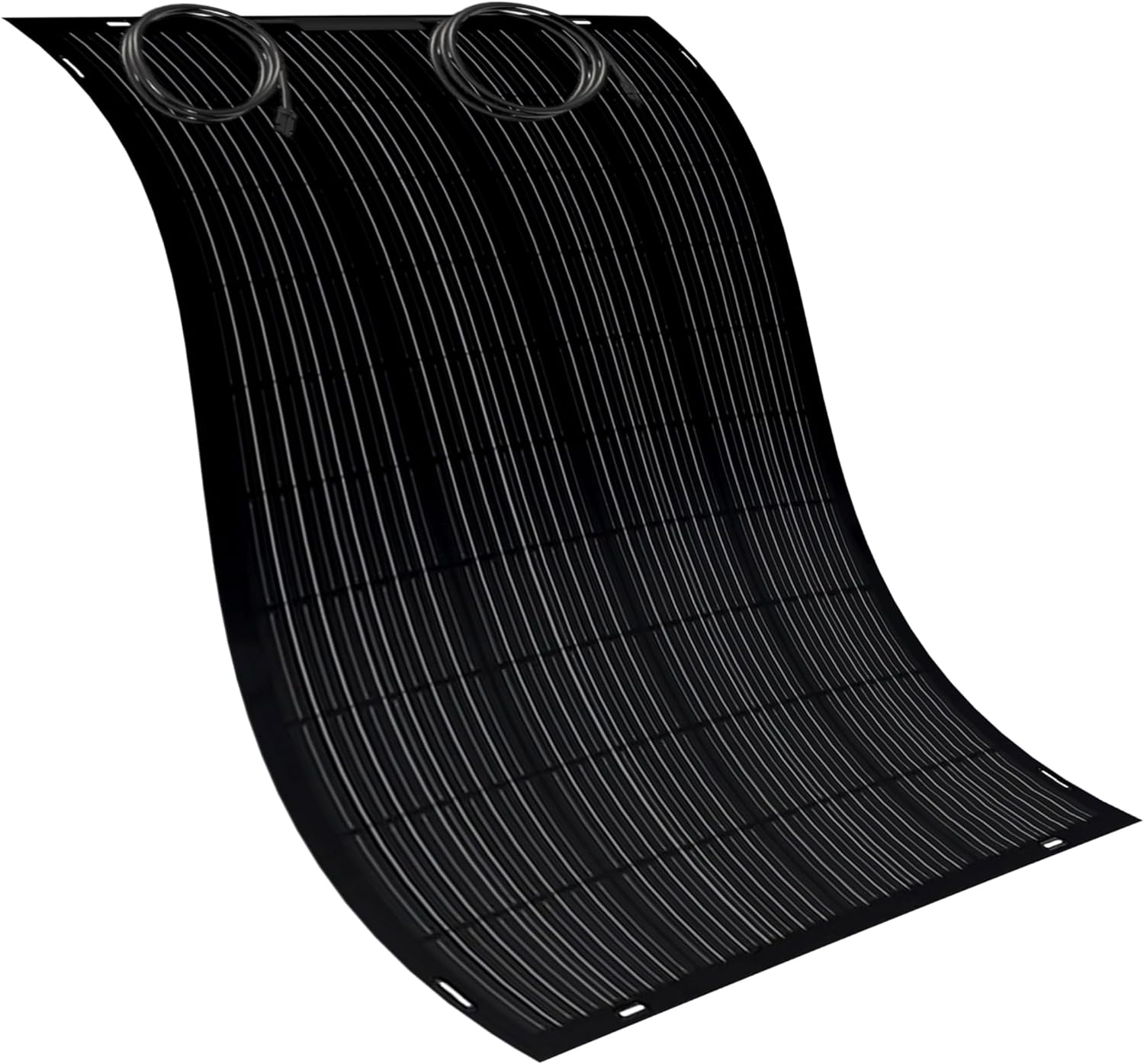 Flexibles Solarpanel 200 Watt Full-Black mit Befestigung DB200FLEX | Solarmodule für Balkonkraftwerk, Camping, Boot I Mit 19,5% Wirkungsgrad | Wasserdichtes Solarmodul begehbar (Anschluss: vorne)