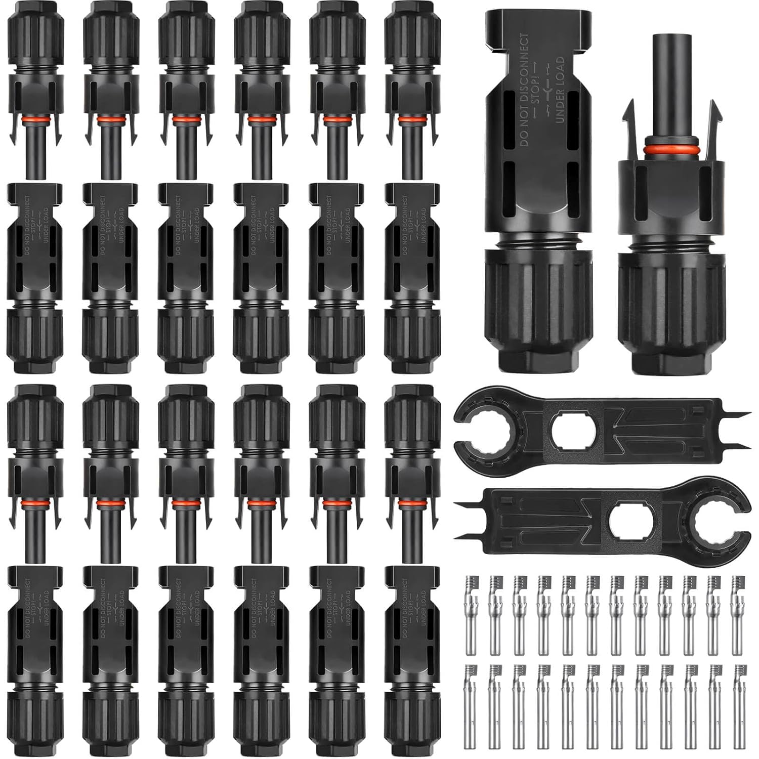 12 Paar MC4 Solarstecker Solar Buchse + Stecker Kupplung Kabel Buchse 2,5-6 mm