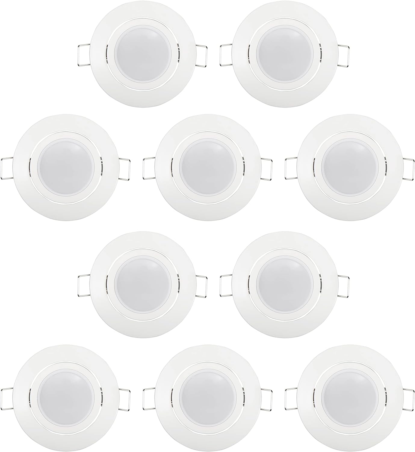 Einbauleuchten-Set McShine, 10xRahmen, 10xLED-Modul, 5W, 440lm, 230V, weiß