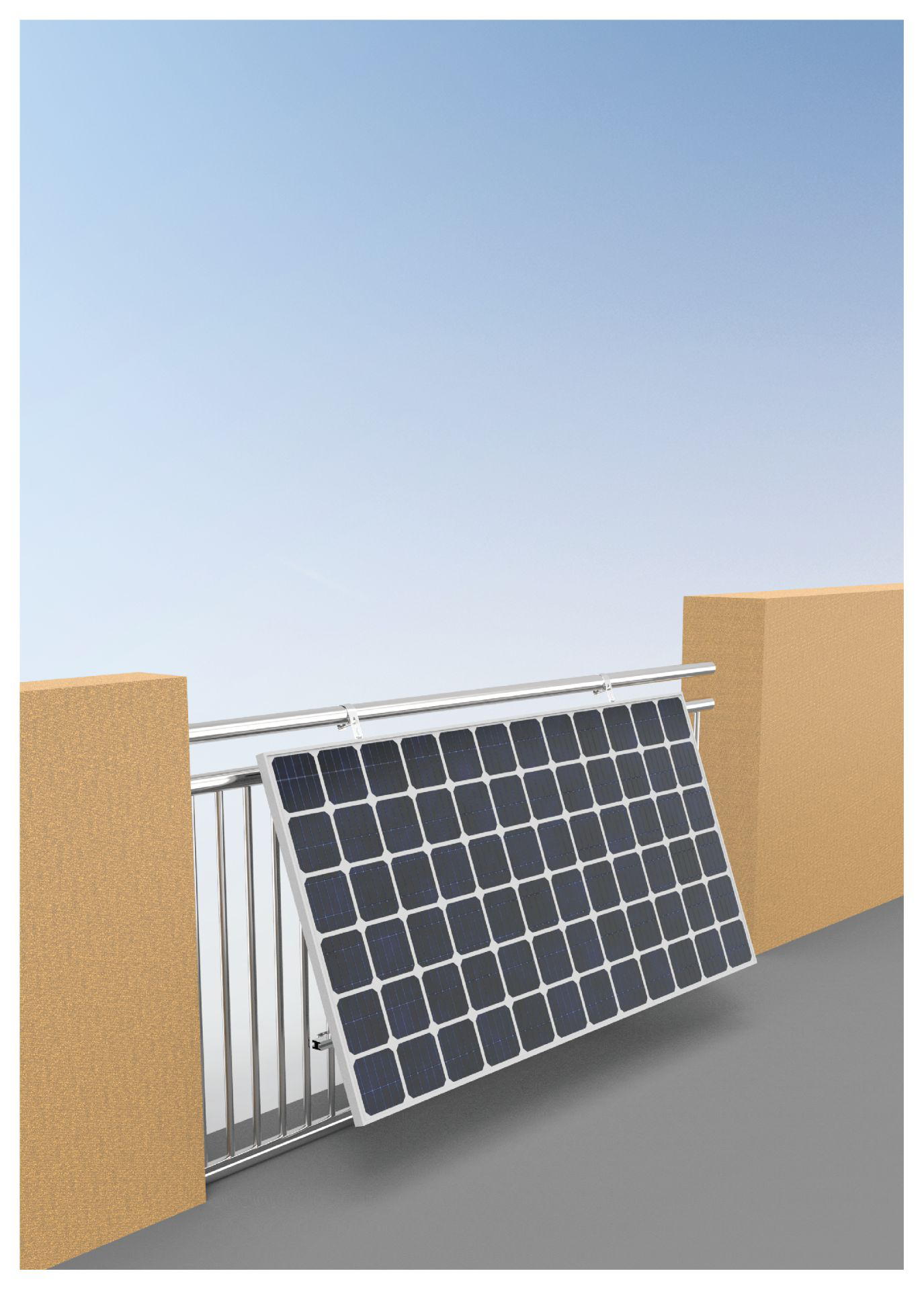 Balkonkraftwerk Halterung mit Haken 10-30° Verstellbare Befestigung für Solarpanel - Solarmodul Aufständerung für Balkonkraftwerk - PV Solar Modul Alu Halterungen