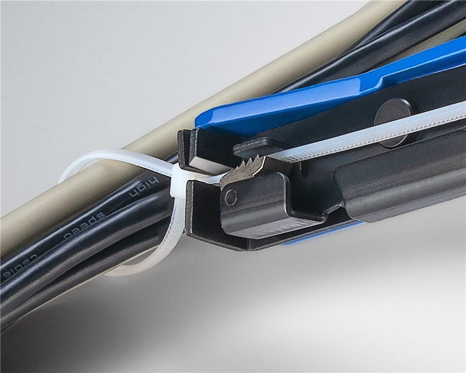 Kabelbinder Zange für 2,2 mm bis 4,8 mm Kabelbinder Spannwerkzeug zum Anziehen und Schneiden Kabelbinder Kabelbinderzange Blau