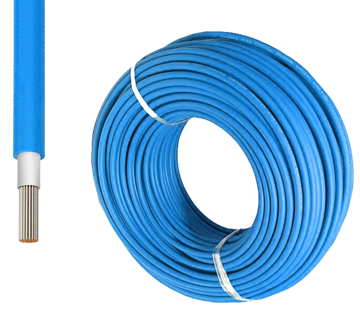 100m Solarkabel 6mm² Blau - UV-beständig, flexibel, Photovoltaik Kabel, PV Kabel, Solar Anschlusskabel für Solarpanel, Wechselrichter & Laderegler - langlebig