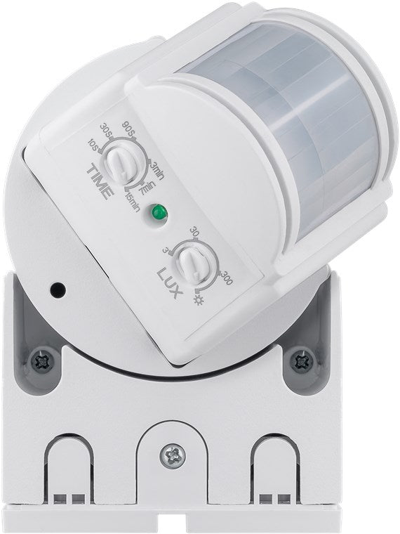 Goobay Infrarot Bewegungsmelder für Innen & Aussen 180° Pir Sensor LED Leuchte drehbar & neigbar Wand Aufputz Montage 12m Reichweite Weiß