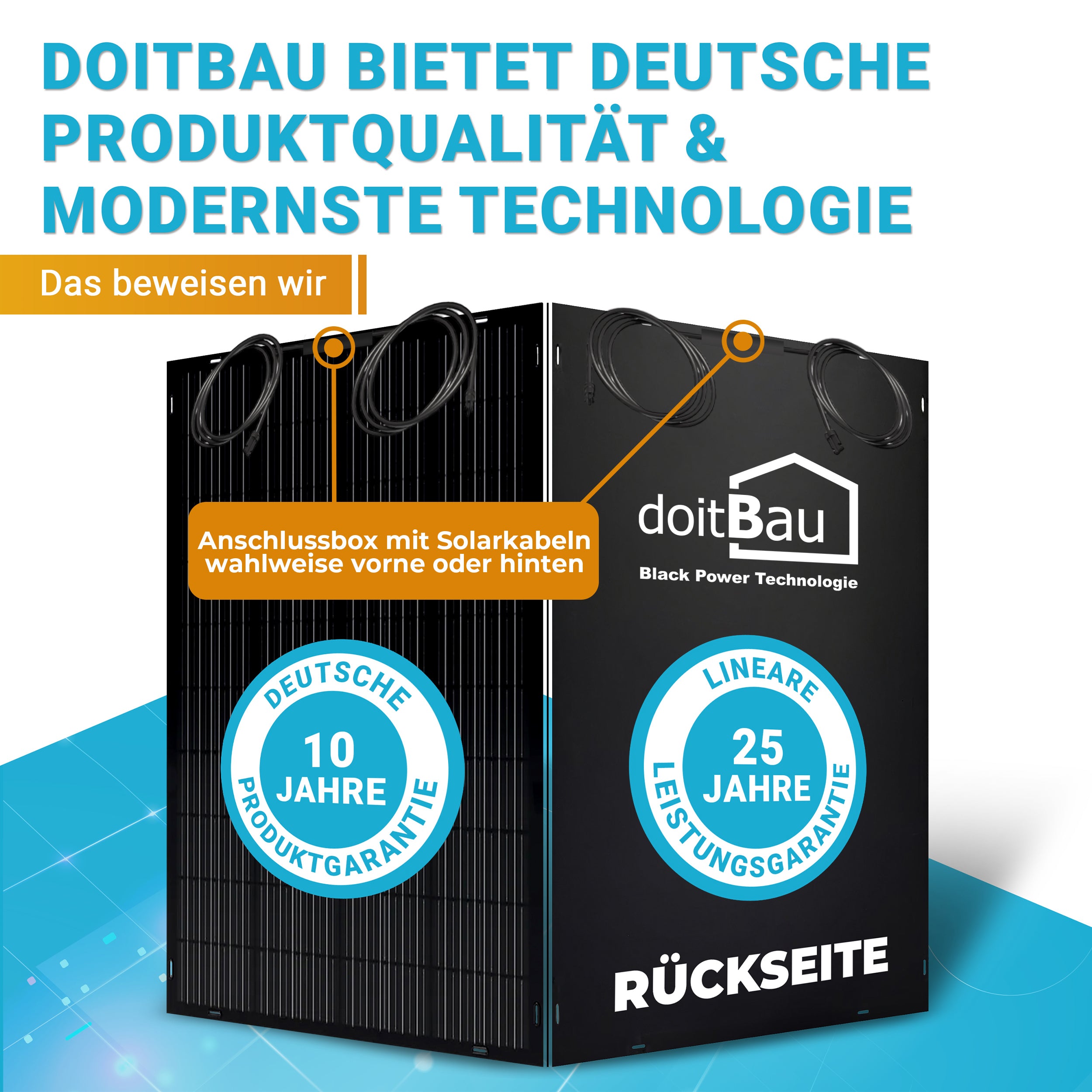Balkonkraftwerk 800W FLEX Solarmodul Solarpanel Solaranlage Photovoltaik (Anschluss vorne)