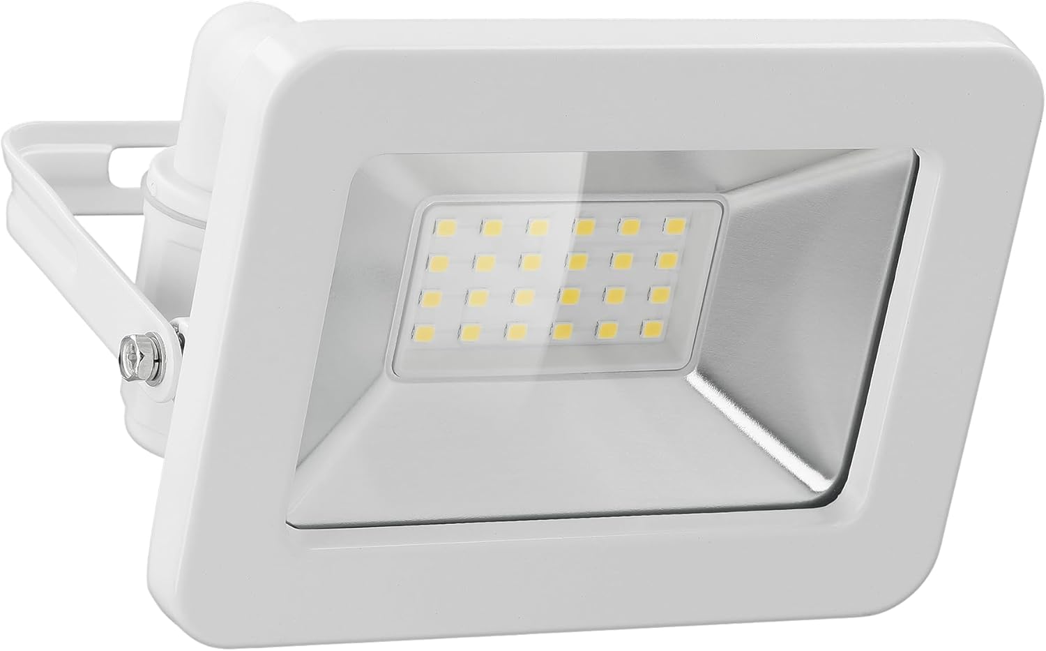 LED Strahler Außen 20W / Außenstrahler IP65 / Neutralweißes Licht 1700 lm/LED Scheinwerfer Fluter Wandmontage / IP65 Gartenstrahler/Weiß [Energieklasse F]