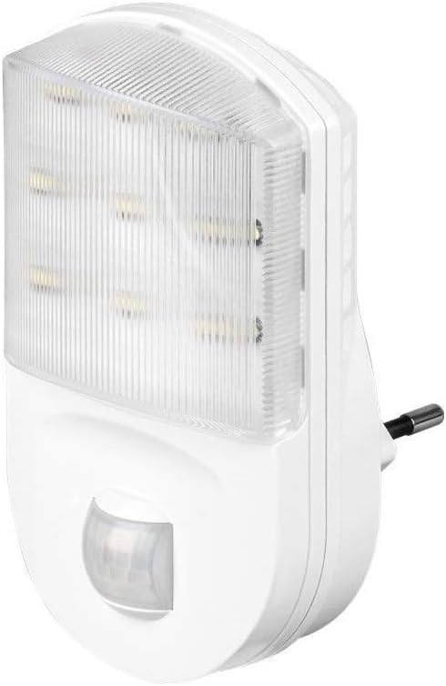 LED Nachtlicht mit Bewegungsmelder Innen Steckdosenlicht 120° Pir Sensor 5m Reichweite Steckdosenlampe Bewegungslicht Steckdose Weiß [Energieklasse A]