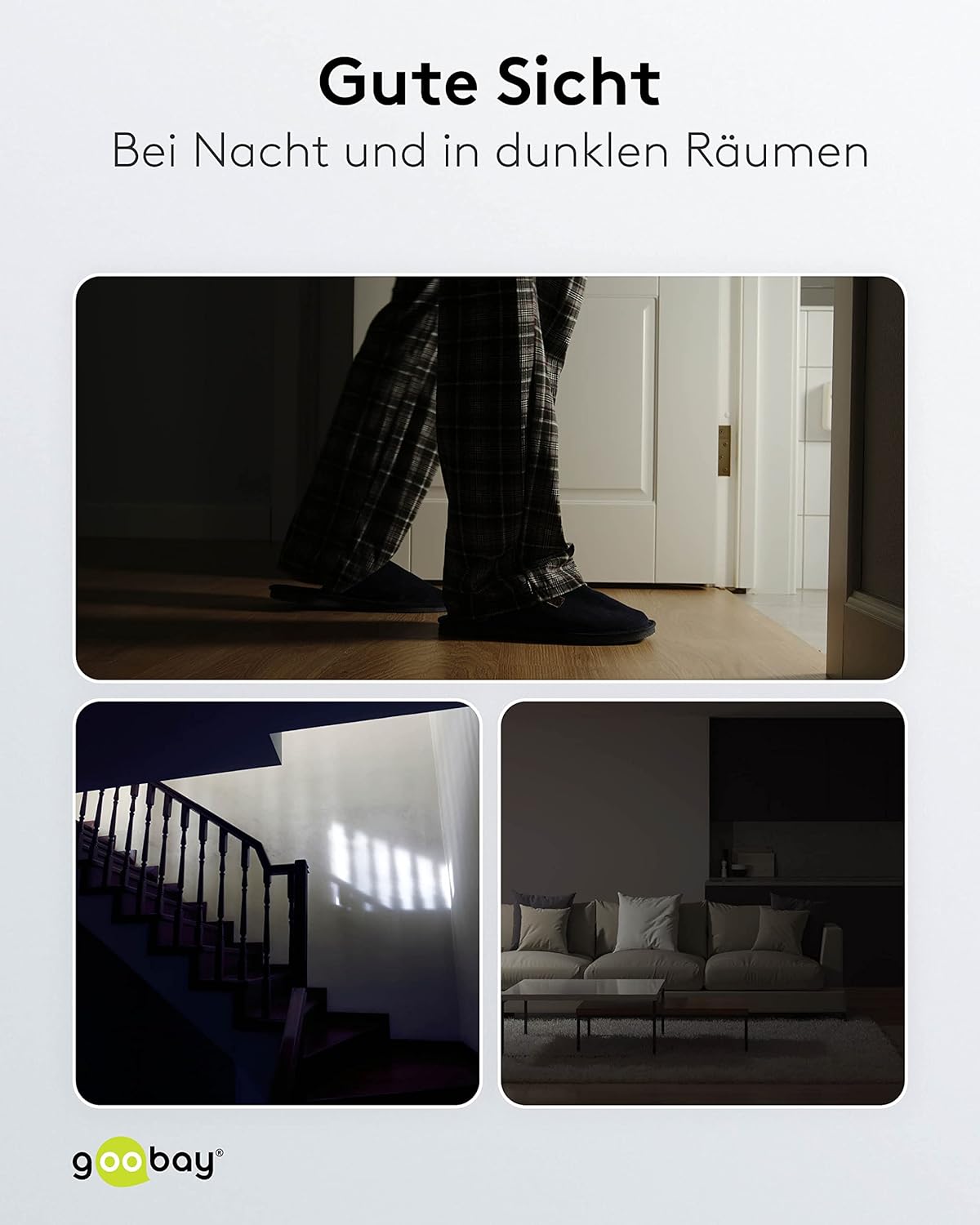 LED Nachtlicht mit Bewegungsmelder Innen Steckdosenlicht 120° Pir Sensor 5m Reichweite Steckdosenlampe Bewegungslicht Steckdose Weiß [Energieklasse A]