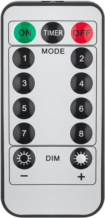 goobay 300er LED-Lichtervorhang - mit Fernbedienung, Timer-Funktion, 8 Leuchtmodi, Dimmer, USB- und Batteriebetrieb, warm-weiß (3000 K)