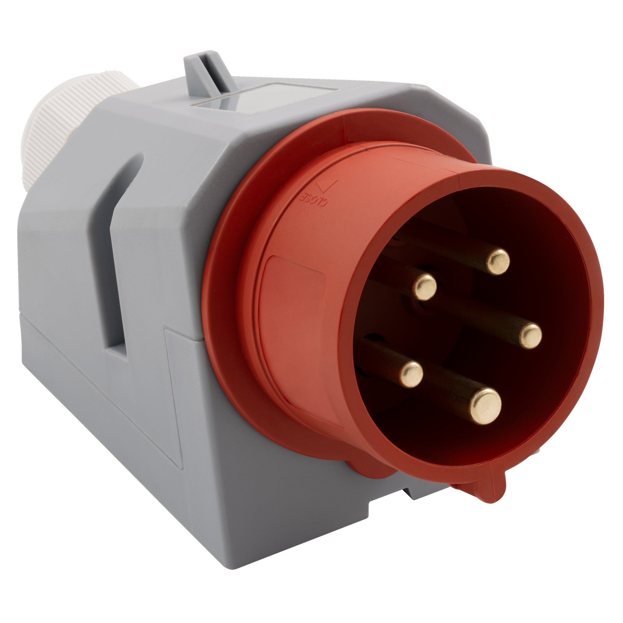 McPower CEE-Stecker Wandmontage IP44 Wandstecker | 415V, 16A Starkstrom Stecker | 5-polig für Wohnmobil Boot Aussenbereich Camping Caravan Industrie