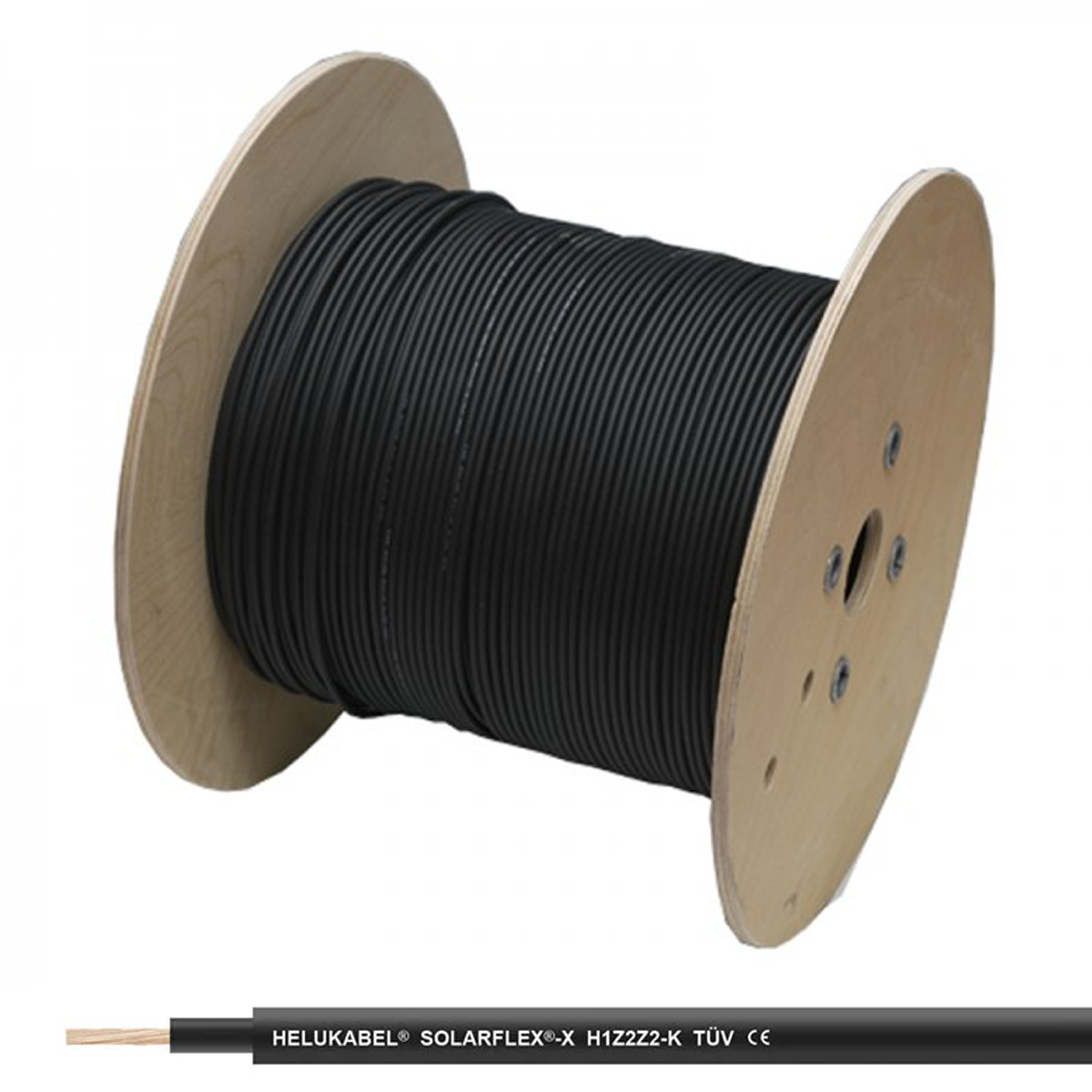 Solarkabel HELUKABEL SOLARFLEX®-X H1Z2Z2-K 6 mm² schwarz 500m halogenfrei