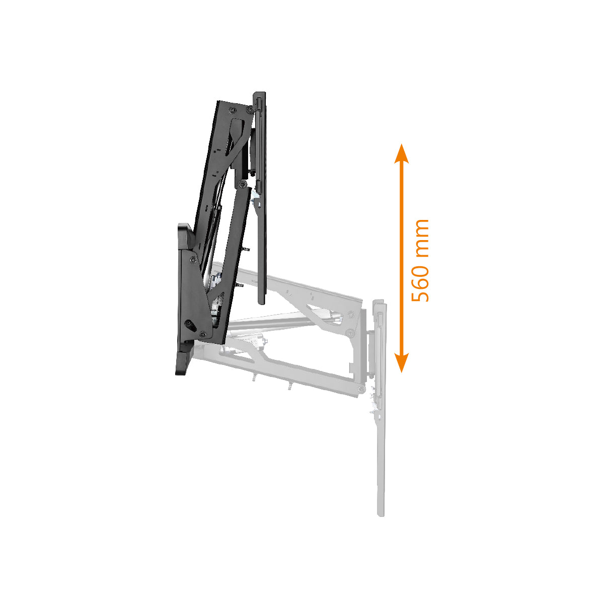 my wall Motorisierter TV Wandhalter – HP65L Smart Home, Fernbedienung & App-Steuerung, TV Wandhalterung elektrisch, für 43"-90" Bildschirme, 50kg Belastung, Höhenverstellbar, Schwenkbar