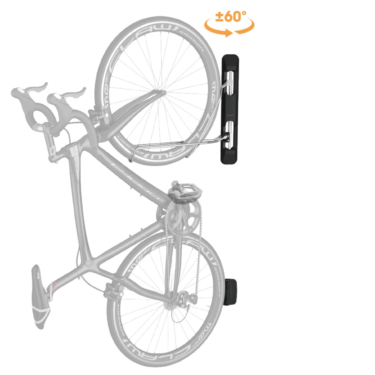 My Wall HR11L Fahrrad-Wandhalterung Schwarz schwenkbar