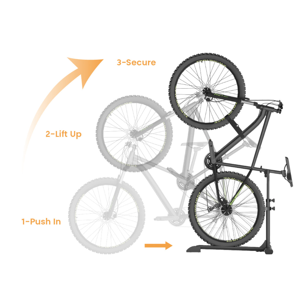 my wall platzsparender universal Fahrradständer - HR12L Hinterrad Fahrradständer für Garage, Keller & Wohnung, 16-29 Zoll Fahrräder, Ohne Bohren, Stabil & Mobil, Reifenbreite bis 10 cm