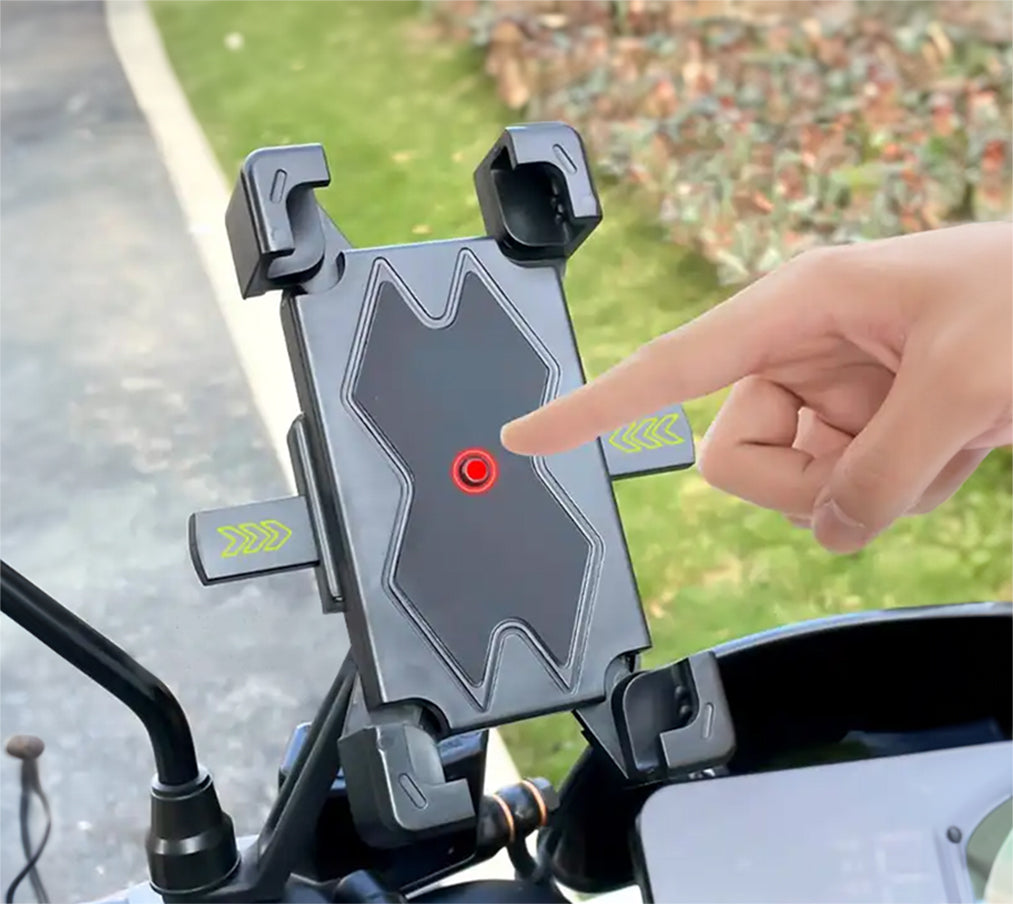 My Wall Handyhalterung für Fahrrad – HR20L, universale Fahrrad Handyhalterung mit One-Click-Funktion, EIN-Hand-Bedienung, 360° drehbar, Smartphone Halterung für Fahrrad, Motorrad und e-Scooter