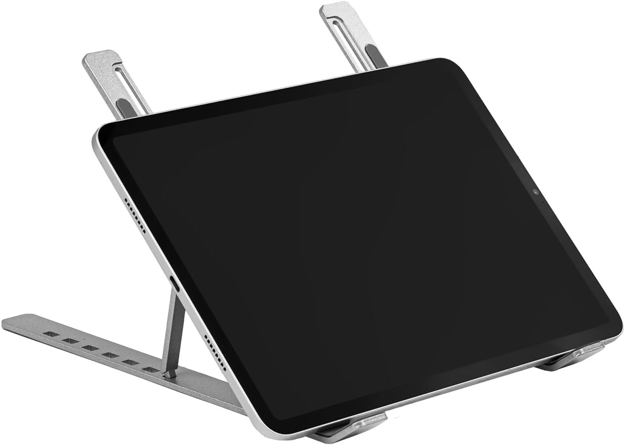 my wall Faltbarer Laptop Ständer HT49L Laptop Ständer für 11"-15" (28-38 cm) Laptops, Laptop Zubehör mit Transporttasche, 7-stufig Einstellbarer Winkel, Belastbar bis 5 kg