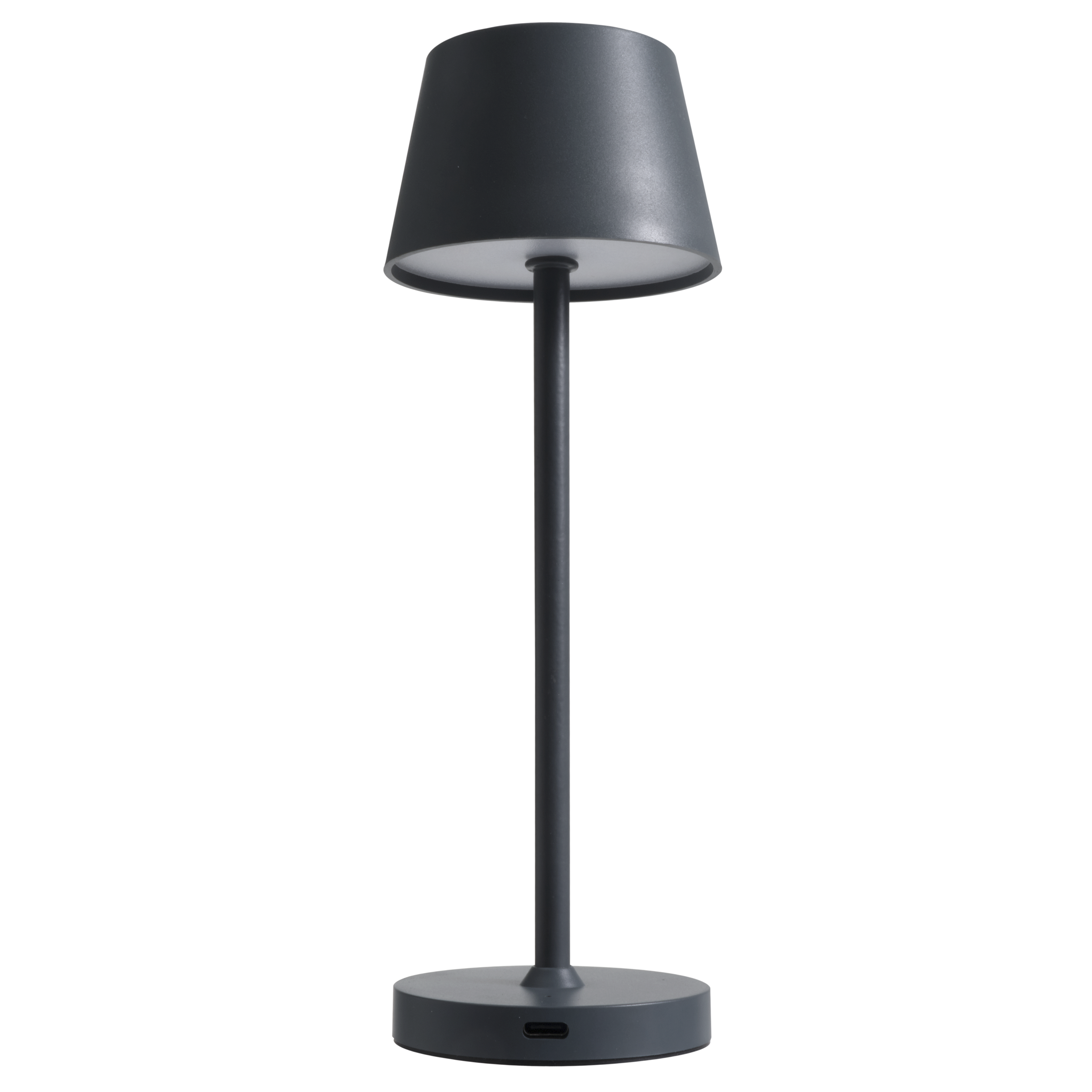 ROLF KERN LED-Tischleuchte Club Nano | 21 cm | Akku-Tischlampe dimmbar, Touch-Dimmer, warmweiß 2700K, IP54, 100lm, 1,2W, kabellose Tischlampe modern, außen, innen Basaltgrau [Energieklasse G]