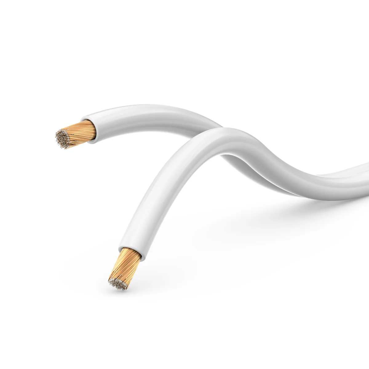25m 2x1,5mm² Lautsprecherkabel CCA I Boxenkabel isoliert weiß mit Polaritätskennzeichnung I LS-Kabel als Meterware für Stereoanlage etc.