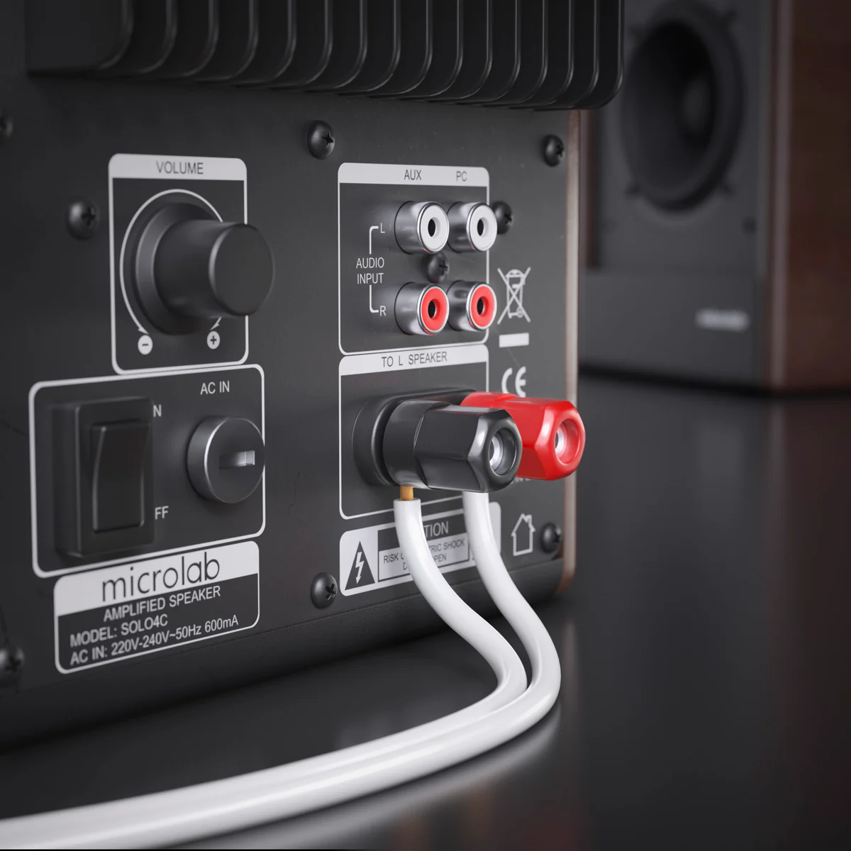 25m 2x1,5mm² Lautsprecherkabel CCA I Boxenkabel isoliert weiß mit Polaritätskennzeichnung I LS-Kabel als Meterware für Stereoanlage etc.