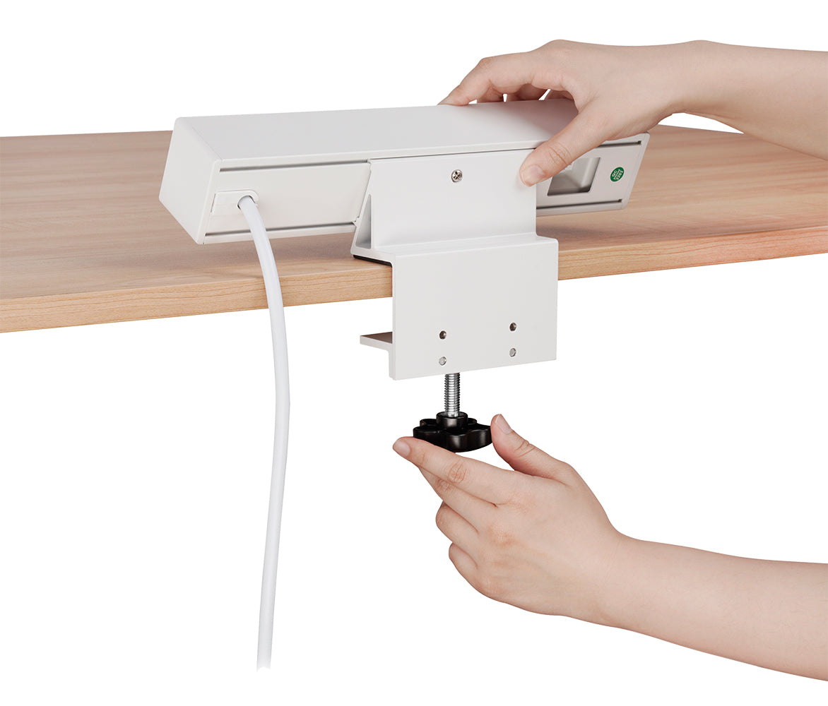 Tischsteckdose NV62L 3-Fach Schutzkontakt mit 2X USB und 2X LAN Anschluss, Mehrfachsteckdose für Zuhause mit Tischbefestigung, Knopf zum EIN- und Ausschalten, Steckdosenleiste mit 1,8m Kabel