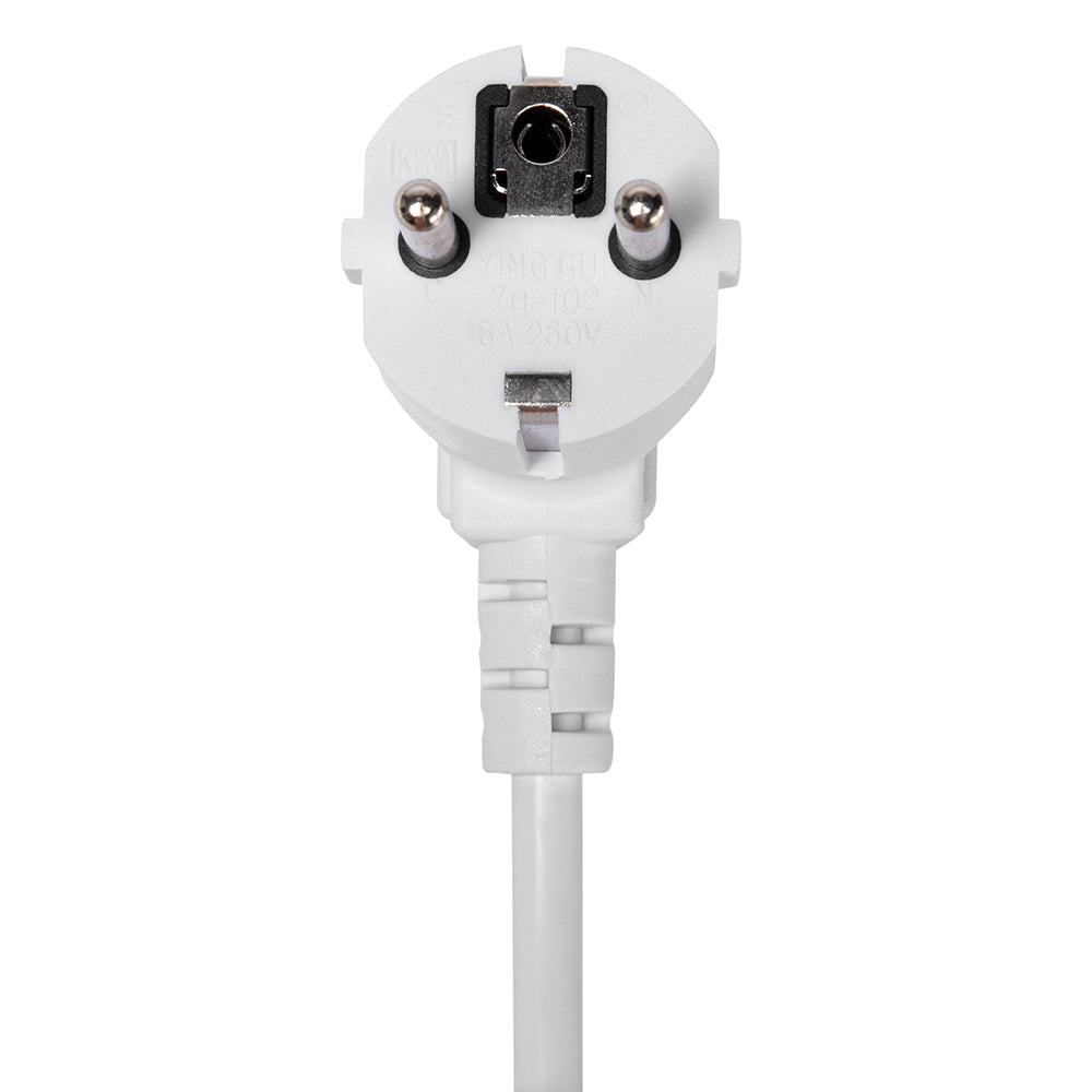 Tischsteckdose NV63L 3-Fach Schutzkontakt mit 2X USB und 2X LAN Anschluss, Mehrfachsteckdose für Zuhause mit Tischbefestigung, Knopf zum EIN- und Ausschalten, Steckdosenleiste mit 1,8m Kabel