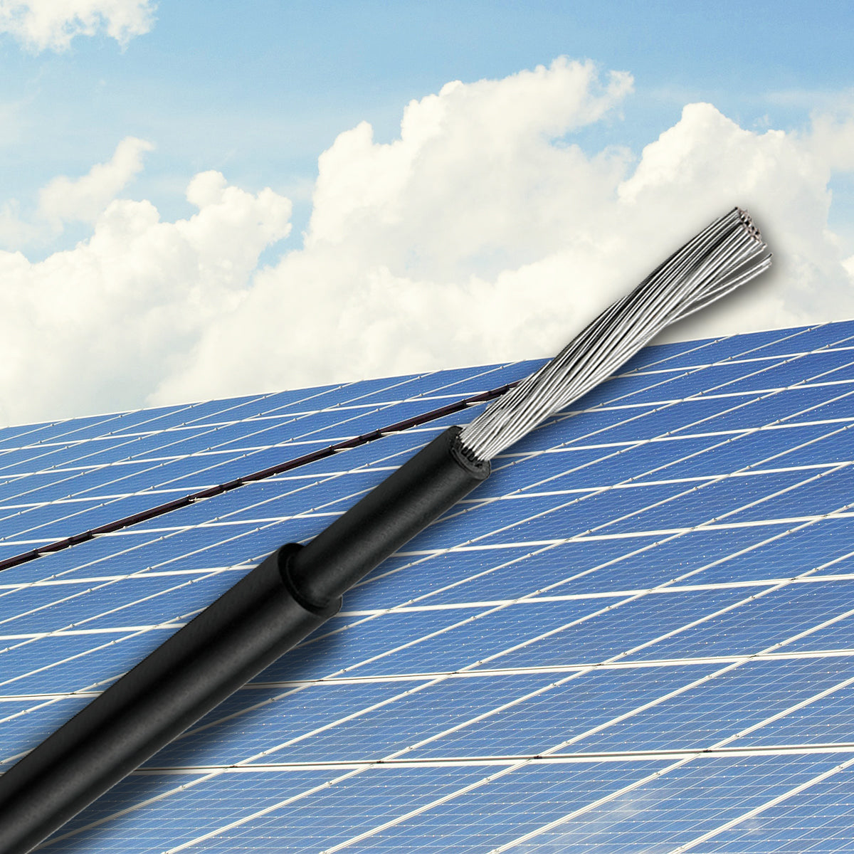 Solarkabel 6mm² H1Z2Z2-K Schwarz - 50m - UV-beständig, flexibel, Photovoltaik Kabel, PV Kabel, Solar Anschlusskabel für Solarpanel, Wechselrichter & Laderegler - langlebig