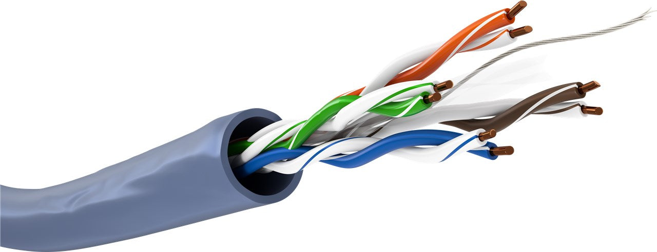 50m CAT 6A Installationskabel 4x2xAWG 23/1 U/UTP blau