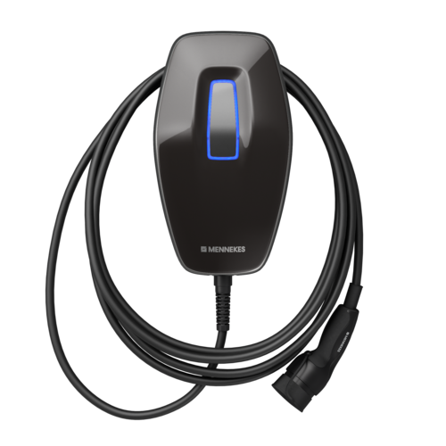 Mennekes Wallbox AMTRON 4You 110, 11 kW für E-Autos und Hybrid - 7,5 m Kabel - innen und außen - Cover Schwarz