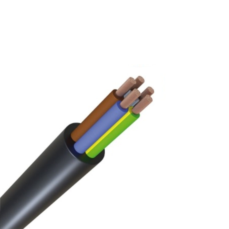 50m Starkstromkabel H07RN-F 5x2,5mm² | Gummischlauchleitung H07RN-F 5G2,5 RG50m schwarz